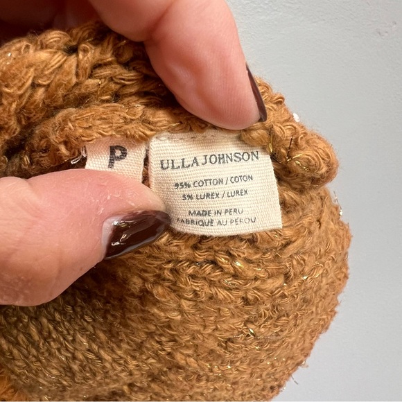 Ulla Johnson Zula Pullover Sweater Puff Sleeve Ochre Brown Gold Size P - Picture 8 of 9